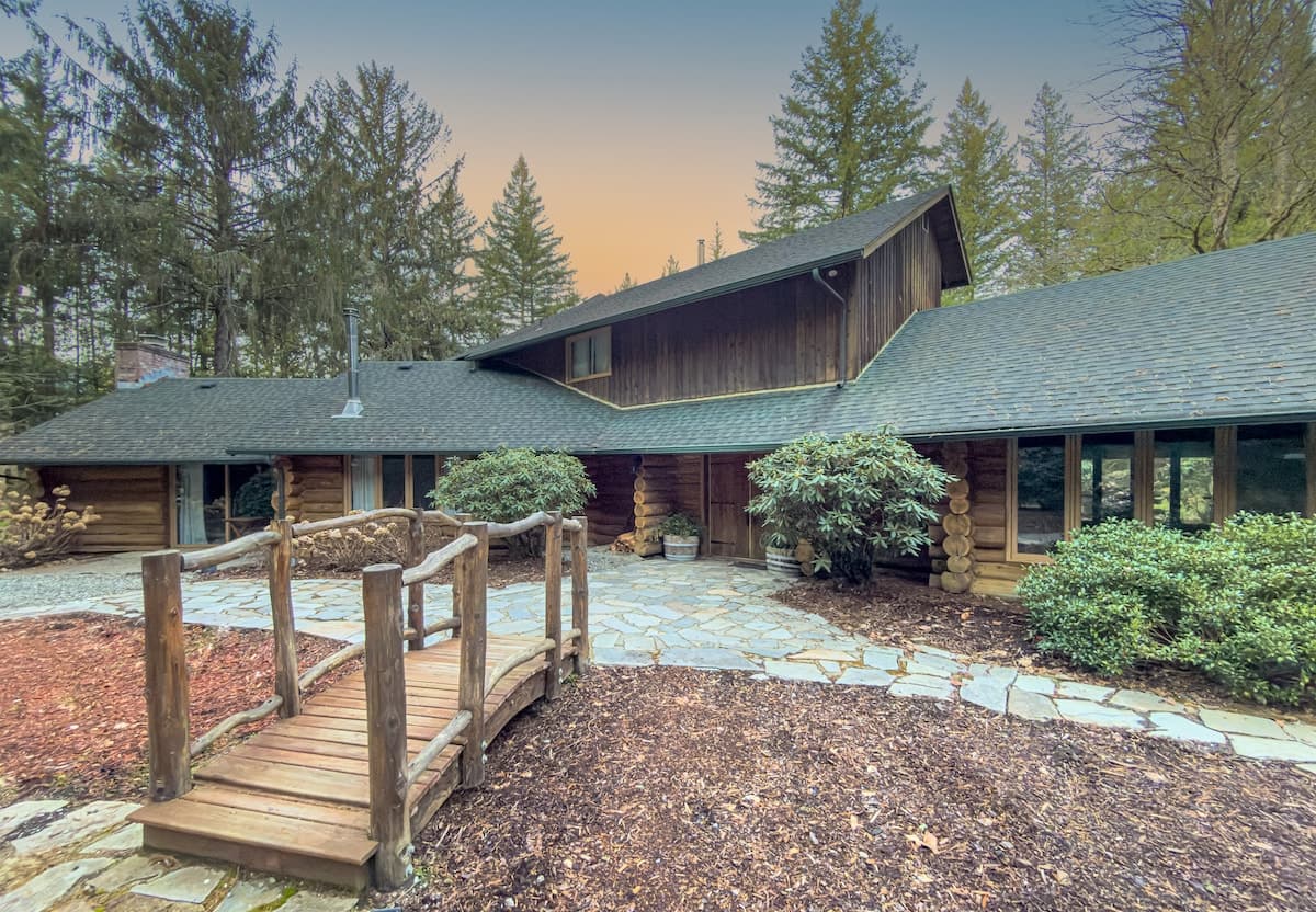 Red Mountain Retreat — exterior, bridge, stone patio