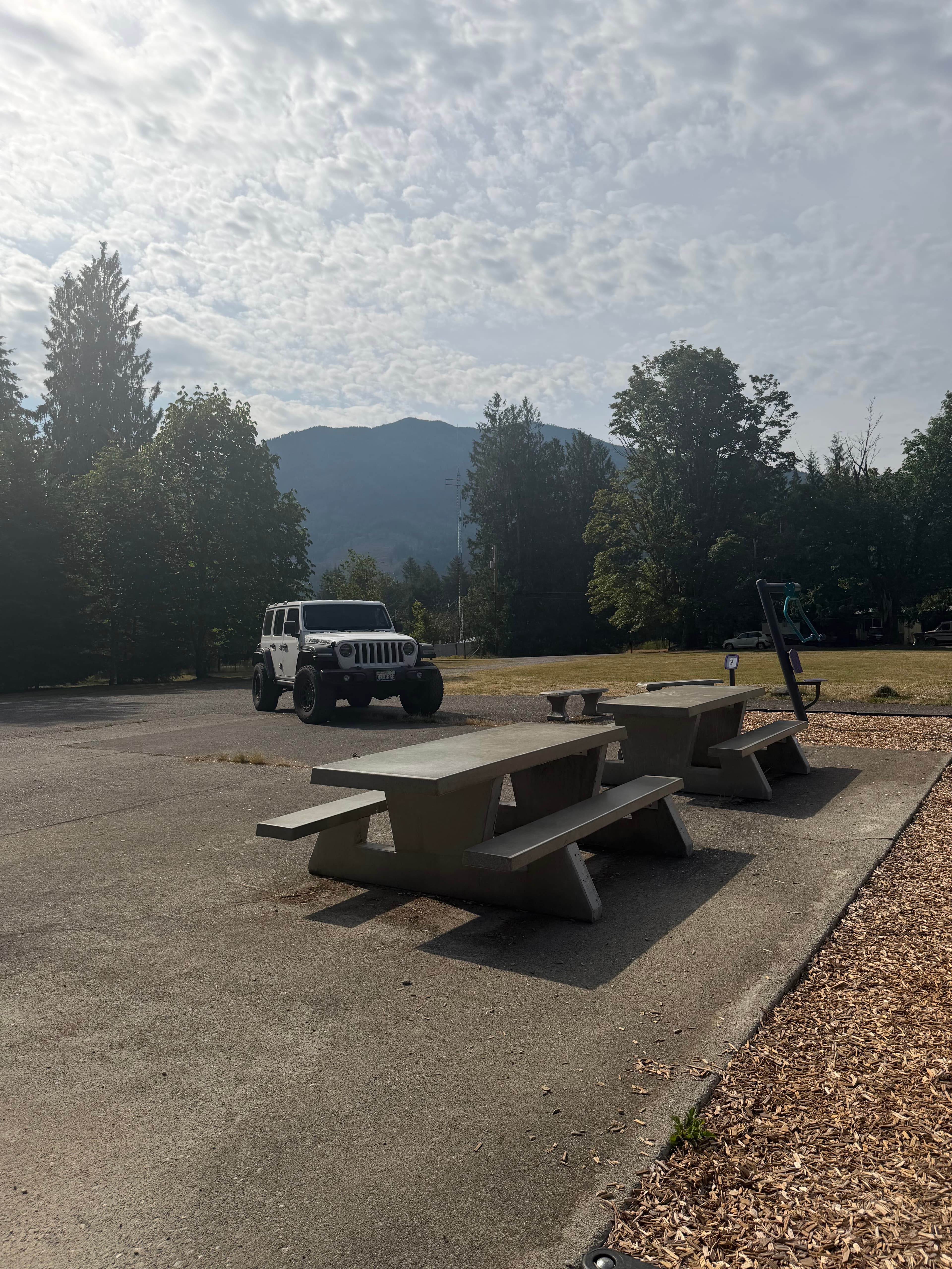 Maple Falls Community Park entrance and parking